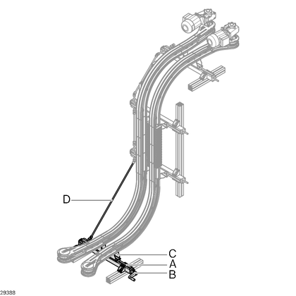 Wedge conveyor adjustment unit