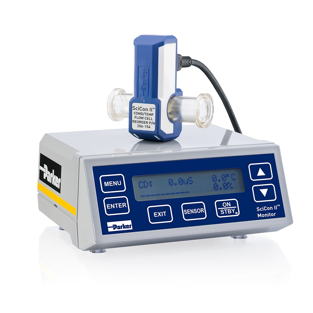  Одноразовый биофармацевтический датчик электропроводности/температуры и монитор - серия SciCon II