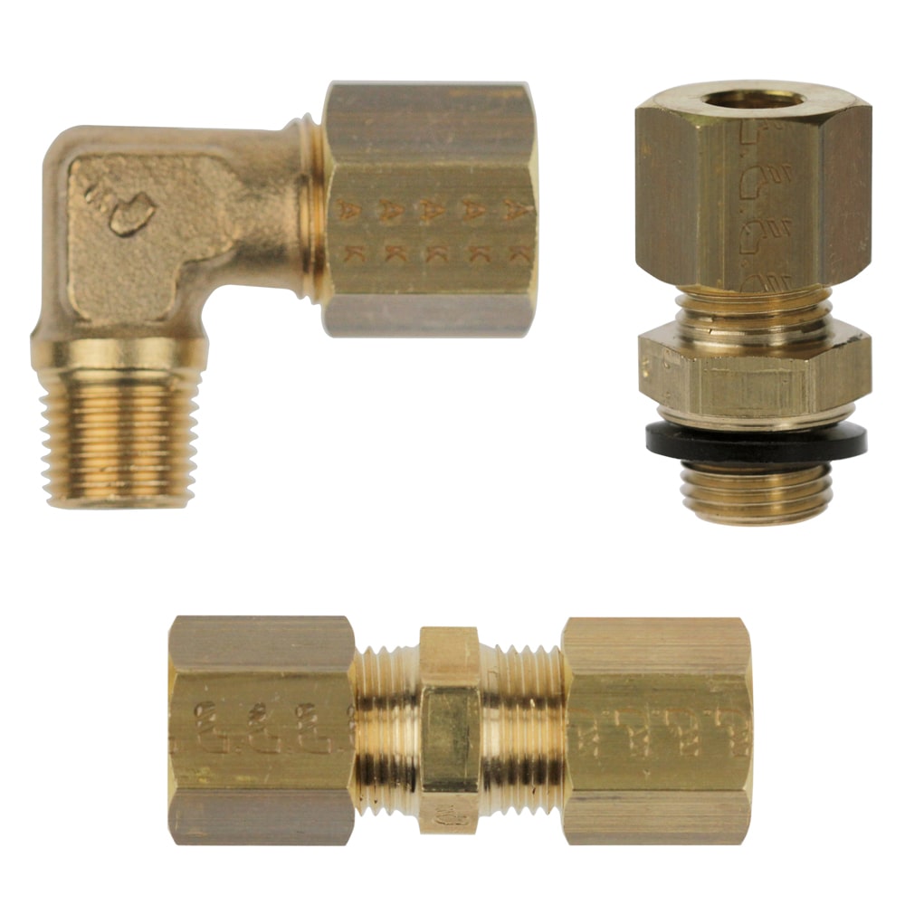  Латунные компрессионные фитинги Brass Compression Fittings - артикул: F3BMB10-3/8