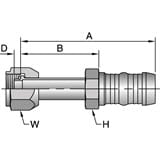  A/C Clip Air Conditioning Hose Fittings - фитинги серии 1A УСТАРЕВШИЕ A/C Clip Air Conditioning Hose Fitting- 1A Series Fittings
			
			OBSOLETE - артикул: HU1A-16-16