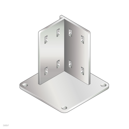 Base plate, steel 80x80