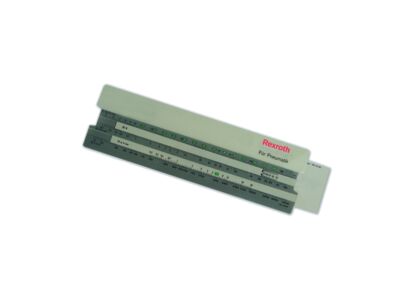 Work equipment Pneumatics slide rule, DE/EN