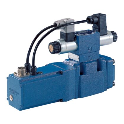 Size 25, symbol E, electrical with integrated electronics, 24 V DC