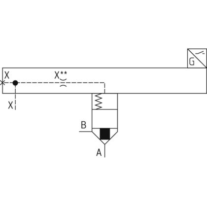 Size 40, A → B, B → A, hydraulically actuated