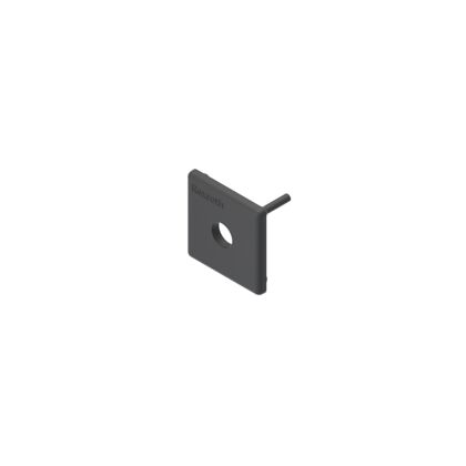 Cover cap with hole 30x30, black