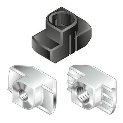 T-nut 10 mm slot steel; galvanized M4