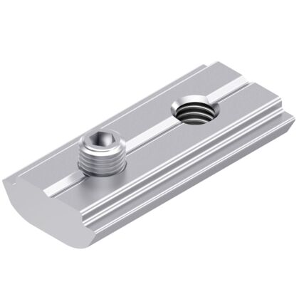 Swivel-in sliding block, with headless setscrew groove 10 steel; galvanized, M5; M5