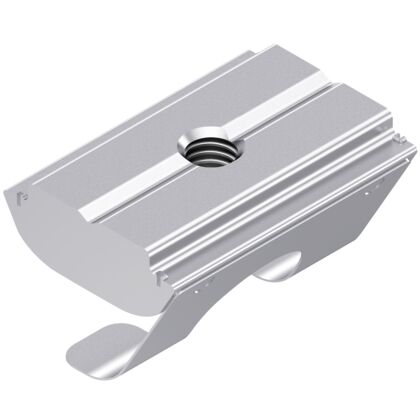 Swivel-in sliding block, with spring groove 10 steel, galvanized M4