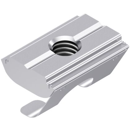 Swivel-in sliding block, with spring groove 10 steel, galvanized M6