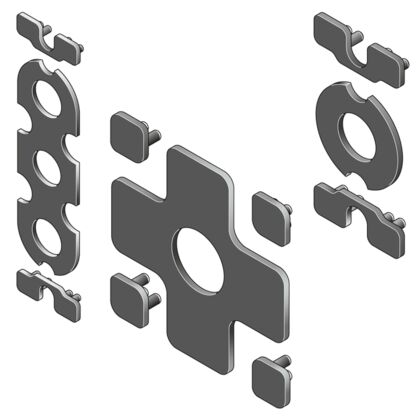 Longitudinal end connection Longitudinal end connector 90x90 - артикул: 3842510145