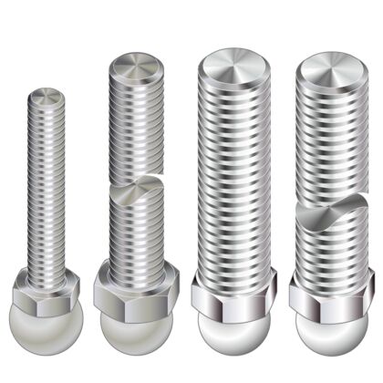 Leveling foot spindle, steel; galvanized M12x145