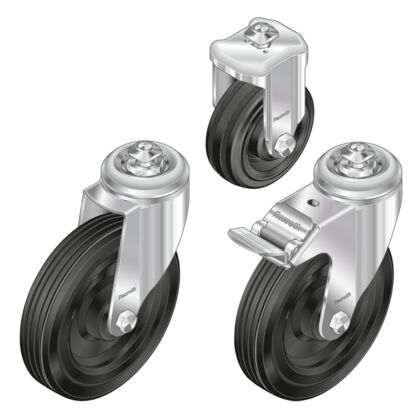 Roller, solid rubber LR, solid rubber, F600