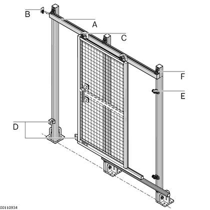 Components for sliding door Stop kit for sliding door - артикул: 3842524490