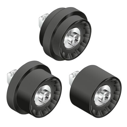 Support wheels Support rollers with center rim