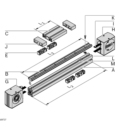 Cam roller guide LF6S, components Belt connector LF6S - артикул: 3842535682