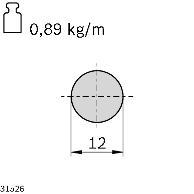 Guide rod LF12, L2900