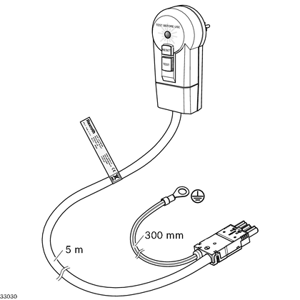 Energy supply, mains cable Mains cable with RCD module and PE connection - артикул: 3842555600