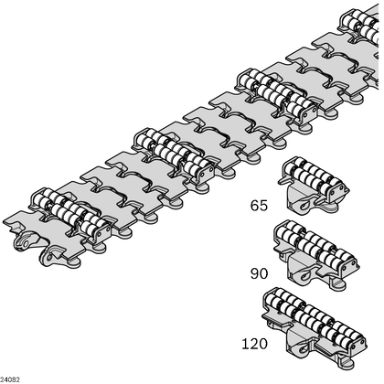 Accumulation roller chain D11, Roller cleated chain D11 Chain link for accumulation roller chain VFplus 90 - артикул: 3842546018