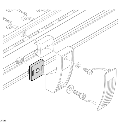 Holder for lateral guides, fixed Spacer plate - артикул: 3842527738