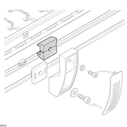 Holder for lateral guides, fixed Clamping head set - артикул: 3842536295