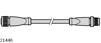 Connection and diagnosis cable Ethernet Cable ID 200/K-ETH M12 - 10M - артикул: 3842410115