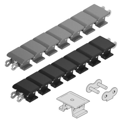 Plastic flat top chain ESD