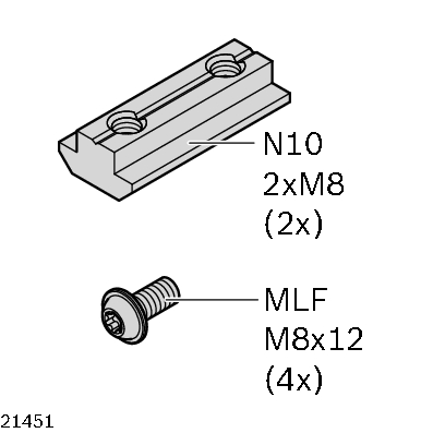 Basic mechanic elements N10 L=52 connection kit - артикул: 3842529881