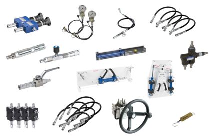 Hydrostatic steering systems Device set Hydraulix 205 for Hydraulix 300 workstation “Mobile hydraulics - Steering system Advanced”, complete
