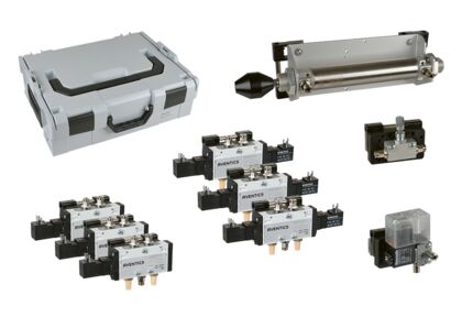 Electrical control Extension device set for Multiplex 200/300 workstation from “Pneumatics - Manually/pneumatically actuated valves (BIBB 1-11)” to “Pneumatics - Electrical-operated valves (BIBB 1-16)”, in L-Boxx - артикул: R901386902