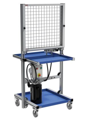 Hydraulix 200, 1-4 workplaces Hydraulix 200 workstation, with grid, 230 V AC/60 Hz, one-sided for 1 to 2 trainees - assembled, incl. packaging