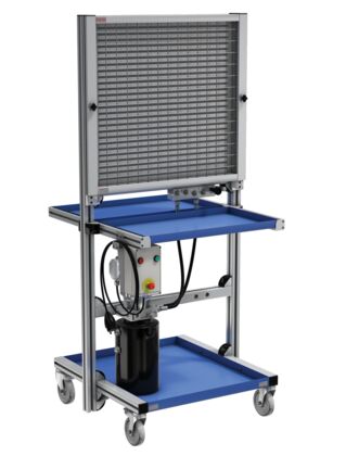 Hydraulix 200, 1-4 workplaces Hydraulix 200 workstation, with grid and grooved plate, 230 V AC/50 Hz, one-sided for 1 to 2 trainees - assembled, incl. packaging