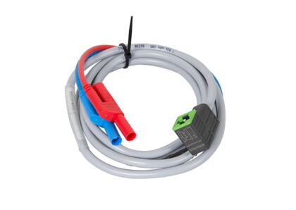 Solenoid cable with connector form C, black, with LED, with protective circuit