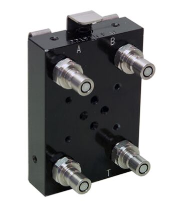Component plate for directional control valves, complete