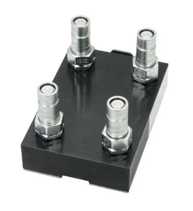 Hydraulic distributor 4 ports on component plate