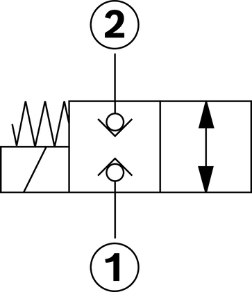 Соленоид вкл./выкл. 2/2 directional poppet valve, direct operated with solenoid actuation