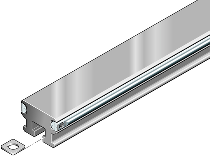 Cam roller guide rails Cam roller guide rail, SNT, size 25, aluminum-NRII, no bores