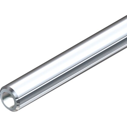 Precision steel shafts Tubular shaft (heat-treated steel), 25-H6