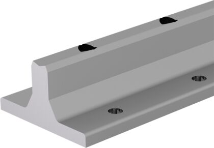 Precision steel shafts with shaft support rails Shaft support rail, 16-AFH2-600