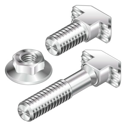 Flange nut, T-bolt T-bolt M6x16