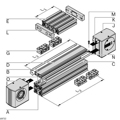 Cam roller guide LF12S, components Belt connector LF12/LF20 - артикул: 3842535680