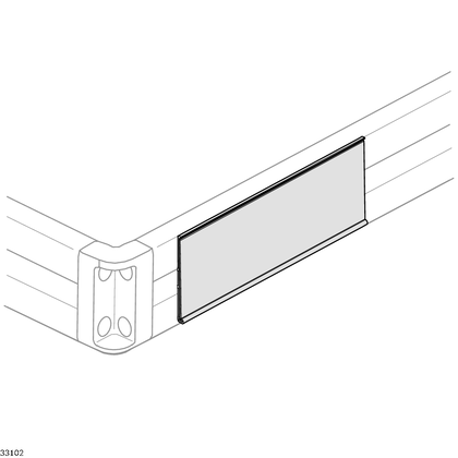 Material shelves Lettering clip N10 L2000
