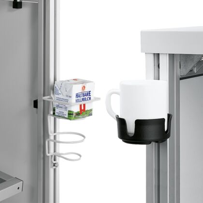 Workstation accessories Screwed-on cloth holder