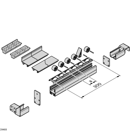 Lean conveyor tracks components Lean stop plate with stop - артикул: 3842535121