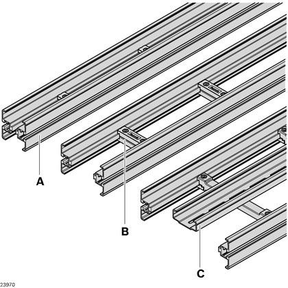 Section AL, section profile Cross connector AL VFplus 90