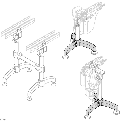Leg set STS Foot STS, three-leg
