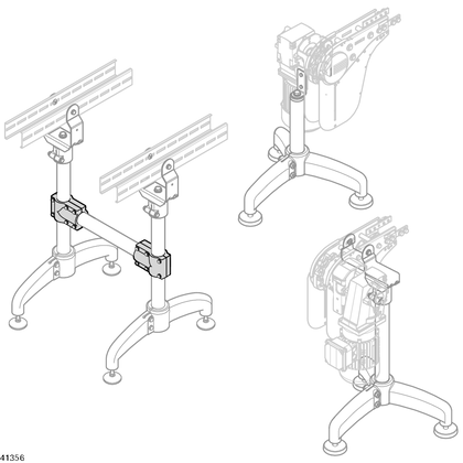 Leg set STS Cross connector for tube D48.3