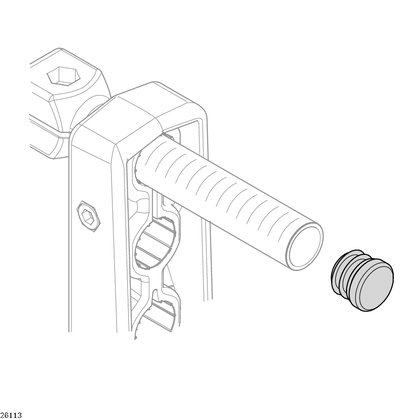 Holder for lateral guides, flexible Plug