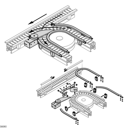 Diverter 90° cross-diverter, left, VFplus 65