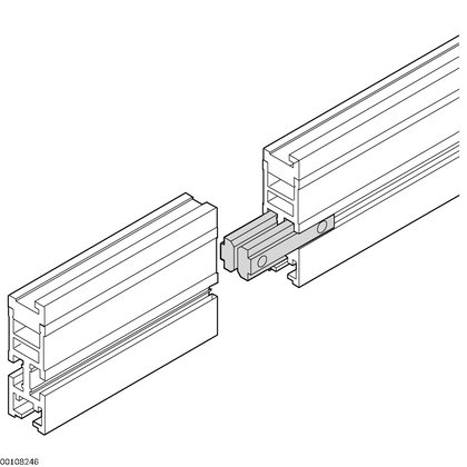 Components of conveyor units Cross connector QV 1 b80
