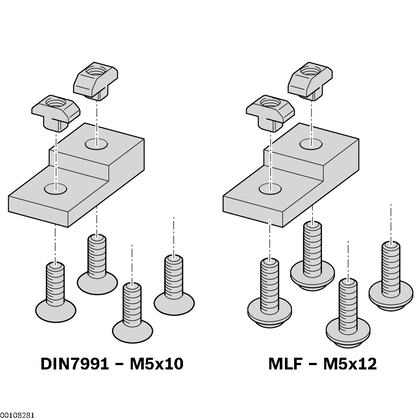 Components of conveyor units Connection kit BS 1